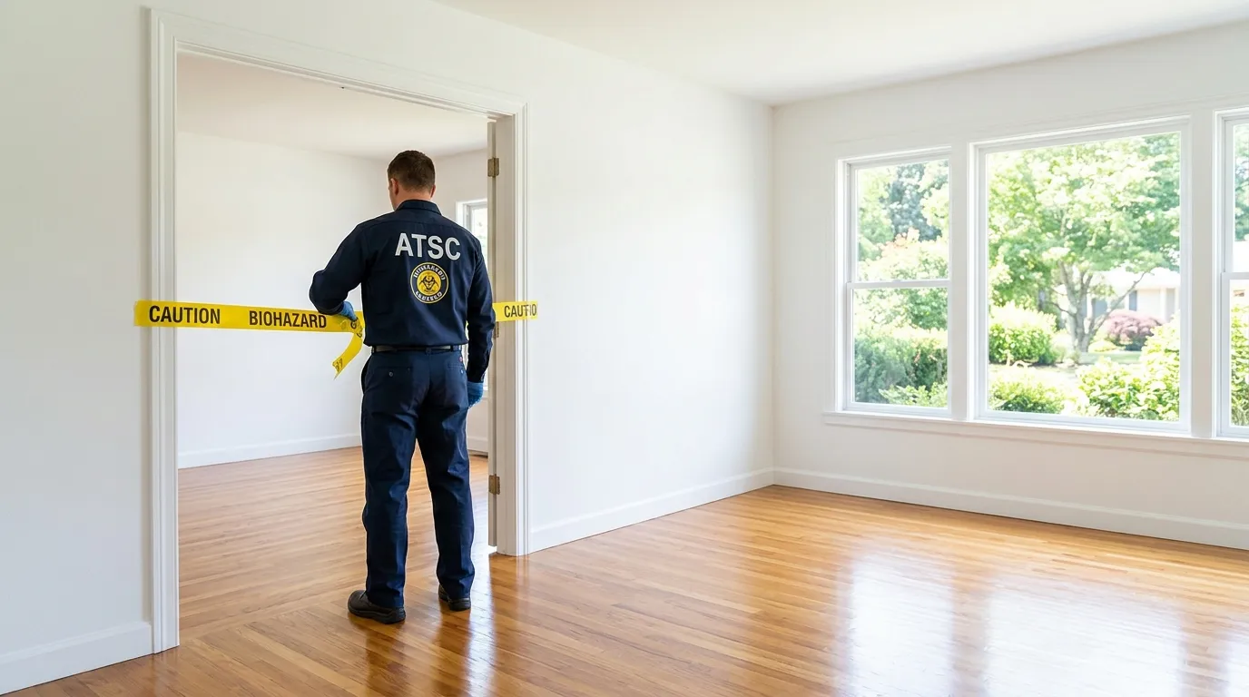 Certified biohazard cleanup crew performing Crime Scene Cleanup in East Wenatchee Bench